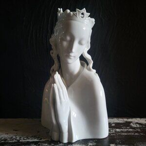 Augarten Vienna Austrian Madonna Porcelain Sculpture Bust By Ida Schwetz Lehmann